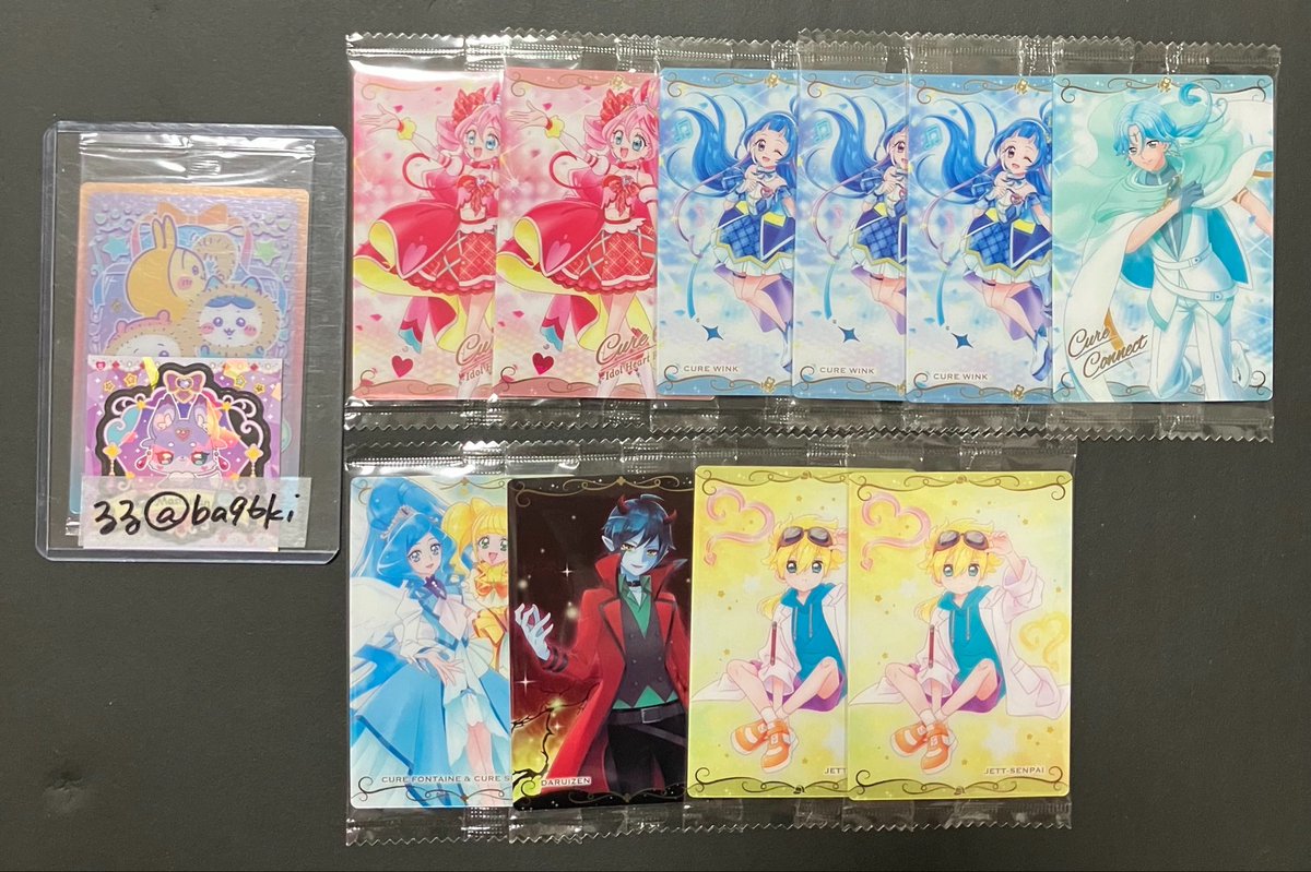 ba96ki's tweet photo. 《交換/譲渡》プリキュア ウエハース ウエハース13

譲》画像1~2枚目
求》画像3~6枚目各1 or 160円+送料

°譲渡の場合HRは2枚目から3枚、それ以外は1枚お引き取りください。
°1枚目は過去弾との交換優先(HRのみ今弾可能)
°郵送希望

一部お声がけ中です。
お気軽にお声がけください https://t.co/na4mCJr0Tf