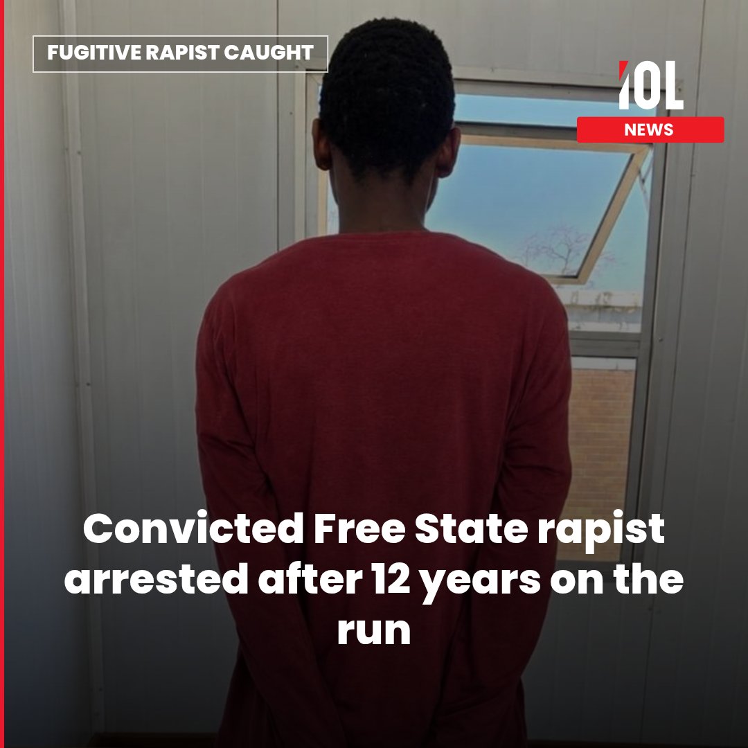 IOL's tweet photo. Kenneth Lepota, a convicted rapist who evaded justice for nearly 12 years, has been arrested in Tseseng Village, thanks to a vigilant community member.
Read on https://t.co/OPbGT1Zp23
#CrimeandCourts #FreeState #rape #SAPS https://t.co/I5xEqyLmbp