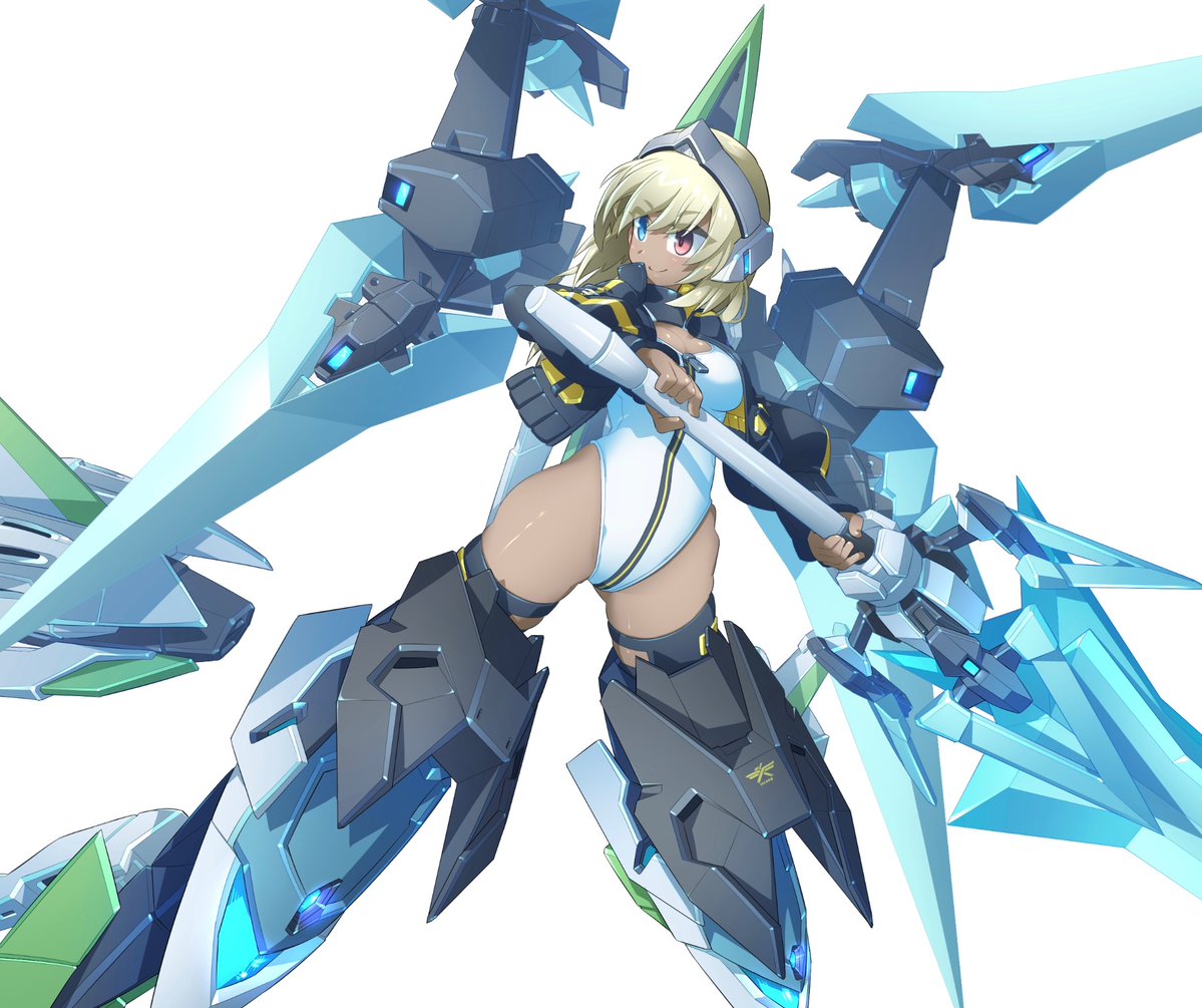 haiteku_reibou's tweet photo. 元のゲームでは姿が無いのにコラボしたら褐色金髪オッドアイのナイスバディお姉さんが生えてくるアリスギアはいいぞ…
#アリスギアの魅力 https://t.co/DO9X4J3Tnt