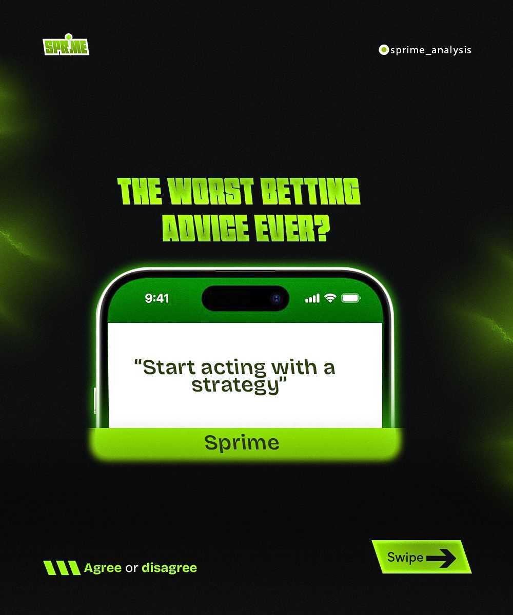 Sprime_Analysis's tweet photo. The worst betting advice?

“Just double your stake—you’ll win it back.”

What’s the worst betting advice you’ve ever heard?

#Sprime #BettingMindset #SmartBettor https://t.co/rhGFYcIkXO