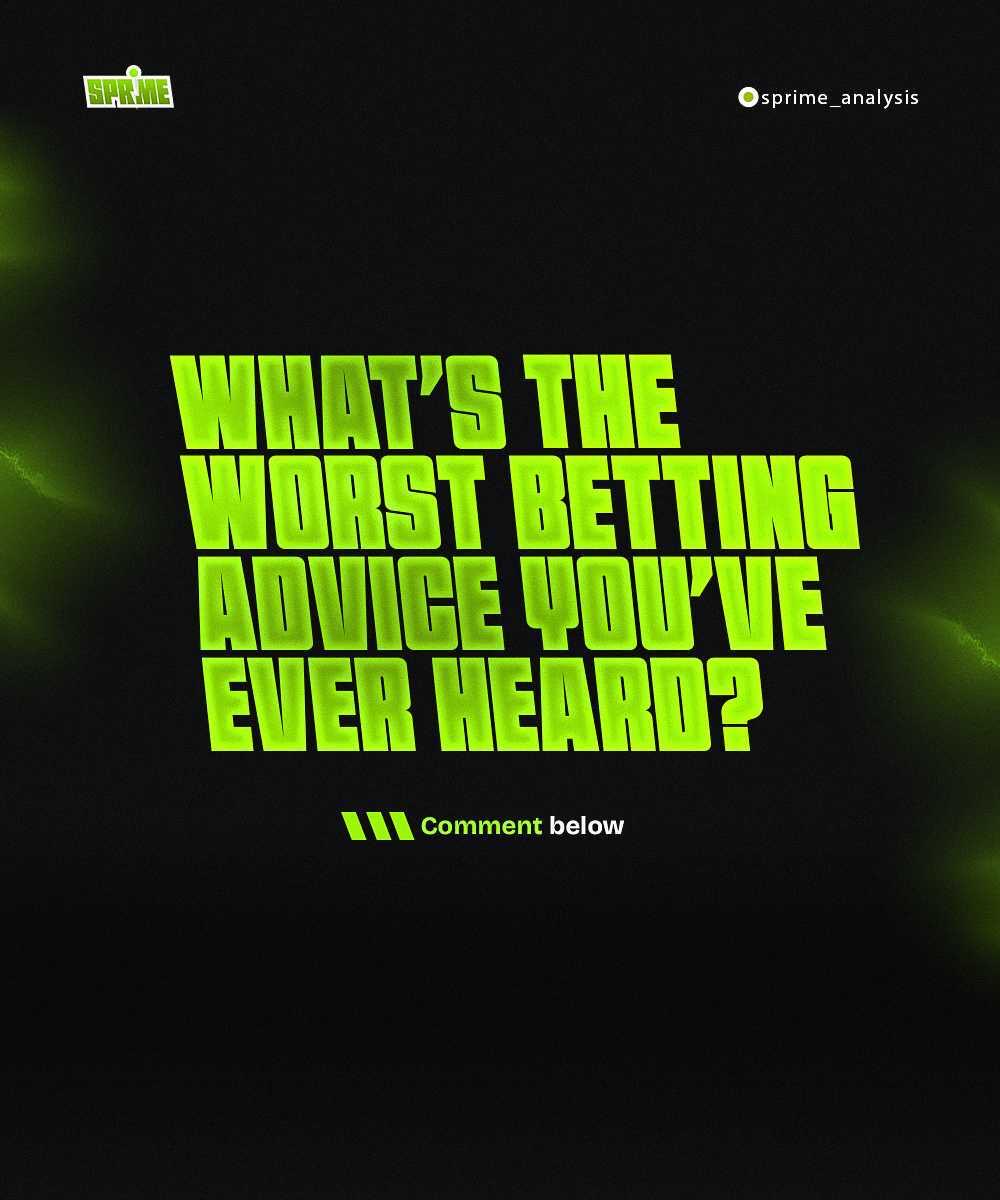 Sprime_Analysis's tweet photo. The worst betting advice?

“Just double your stake—you’ll win it back.”

What’s the worst betting advice you’ve ever heard?

#Sprime #BettingMindset #SmartBettor https://t.co/rhGFYcIkXO