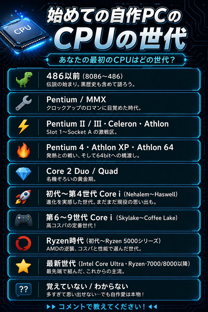 おはようございます！火曜日スタート🌱 👀あなたはどの世代？ 🔹486