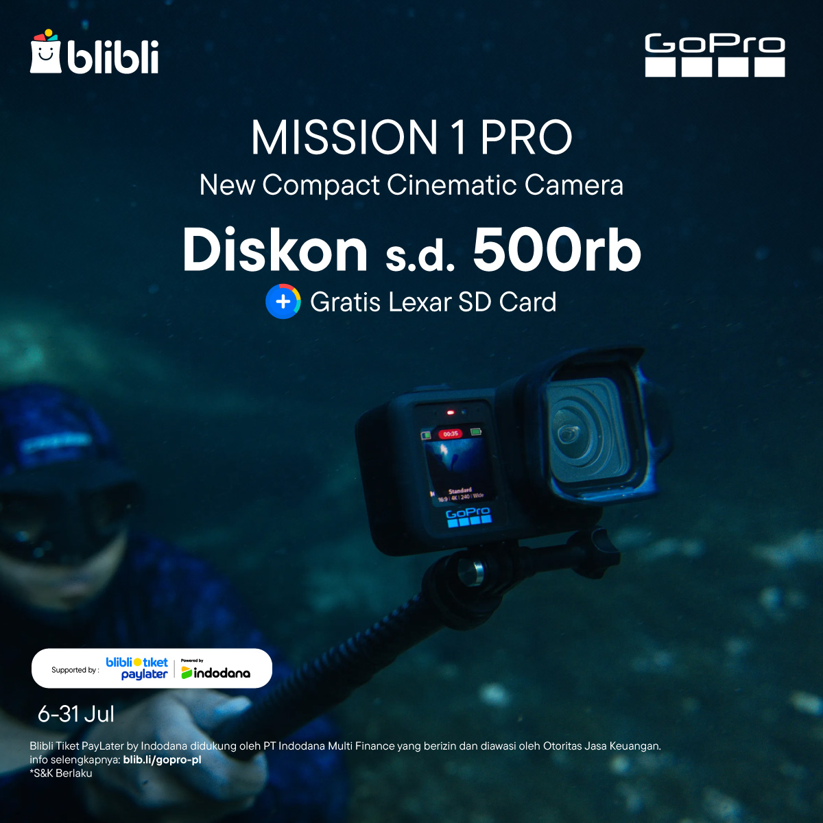 bliblidotcom's tweet photo. #KAMx Tim langsung berangkat & mengabadikan momen keseruan di PRJ, wajib bawa gear andalan yg satu ini! 📸🎸 Lengkapi dengan GoPro seri terbaru yg punya ketahanan tangguh pastinya super stabil buat rekam setiap sudut keramaian! 🎯🛠️ https://t.co/iyQYt9elm3 #NoBlaBlaDiBlibli #CekDuluDiBlibli