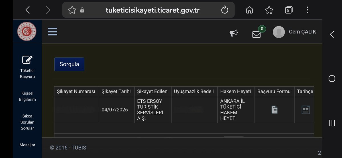 calik_cem's tweet photo. @Etstur @ticaret Umarım tüm tüketicilerin de yararına olacak, ileride faydalanabilecekleri, emsal bir karar alır Tüketici Hakem Heyeti. @Etstur @EtsturDestek @ticaret https://t.co/YBpmPruE3D