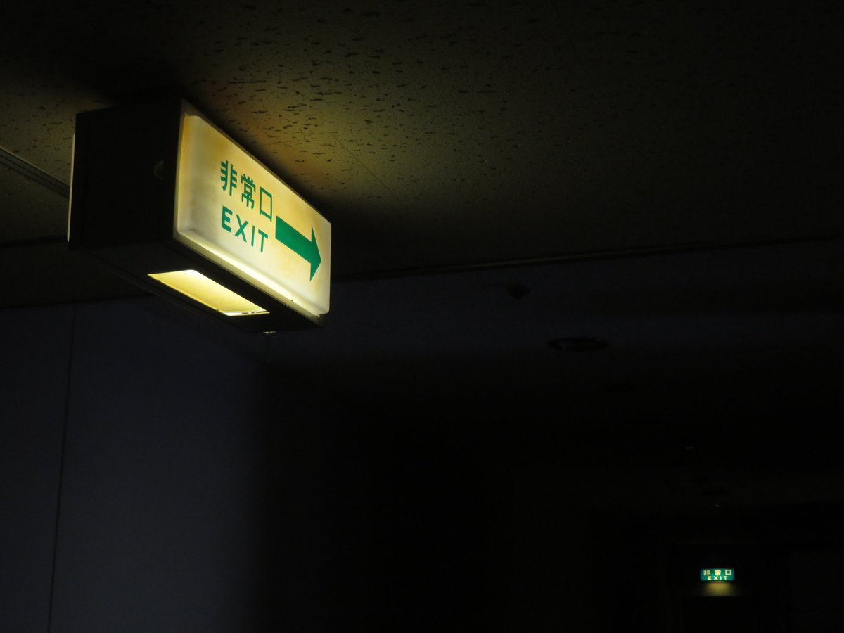 Datesaki_CT's tweet photo. 幼い頃の恐怖体験は、強烈なトラウマとして記憶に刻まれやすく、大人になっても「怖いもの見たさ」という形で惹きつけられることがあります。#文字だけ非常口 https://t.co/1c8D5b4fyu