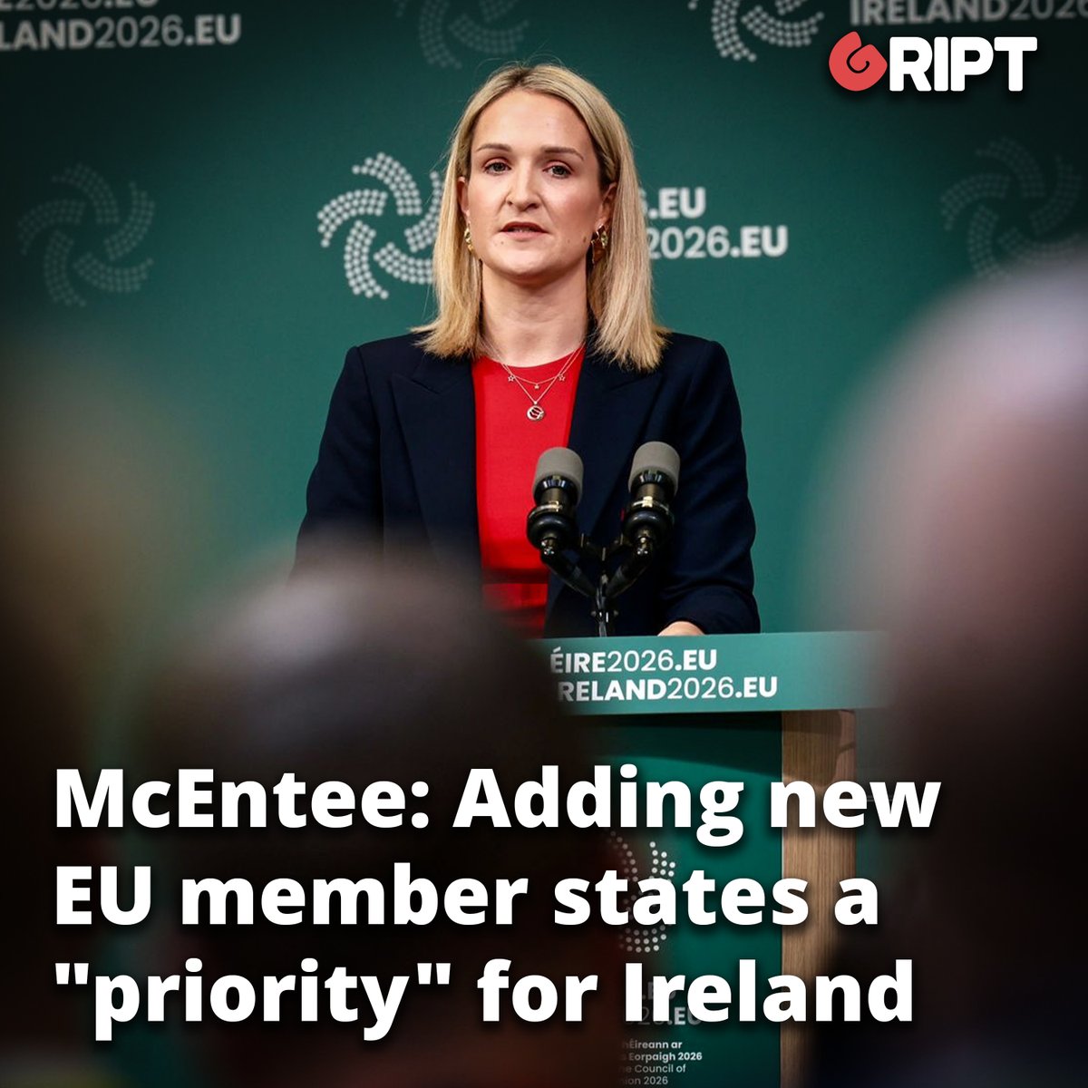 griptmedia's tweet photo. Adding member states like Ukraine to the EU is a "priority" for Ireland's EU Presidency, Foreign Affairs Minister Helen McEntee has said - even though Government research indicates that this could cause a "considerable" influx of new migrants.

Read more: https://t.co/6QTJMdFyJd https://t.co/eI0fgaUX59