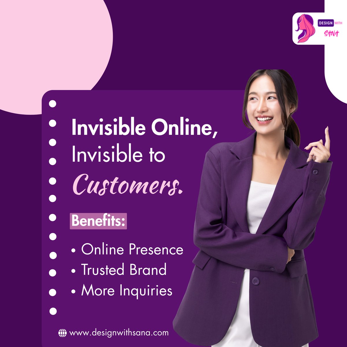design84169's tweet photo. Be Seen Online. Get More Customers.
If your business isn't online, you're missing opportunities.

 Build a modern website that attracts customers and grows your brand.

🌐 https://t.co/y1oBjwrIjr
.
.
.
#WebDesign #BusinessGrowth #SmallBusiness #DigitalMarketing #WebsiteDesign https://t.co/6Hj4j2Oibe
