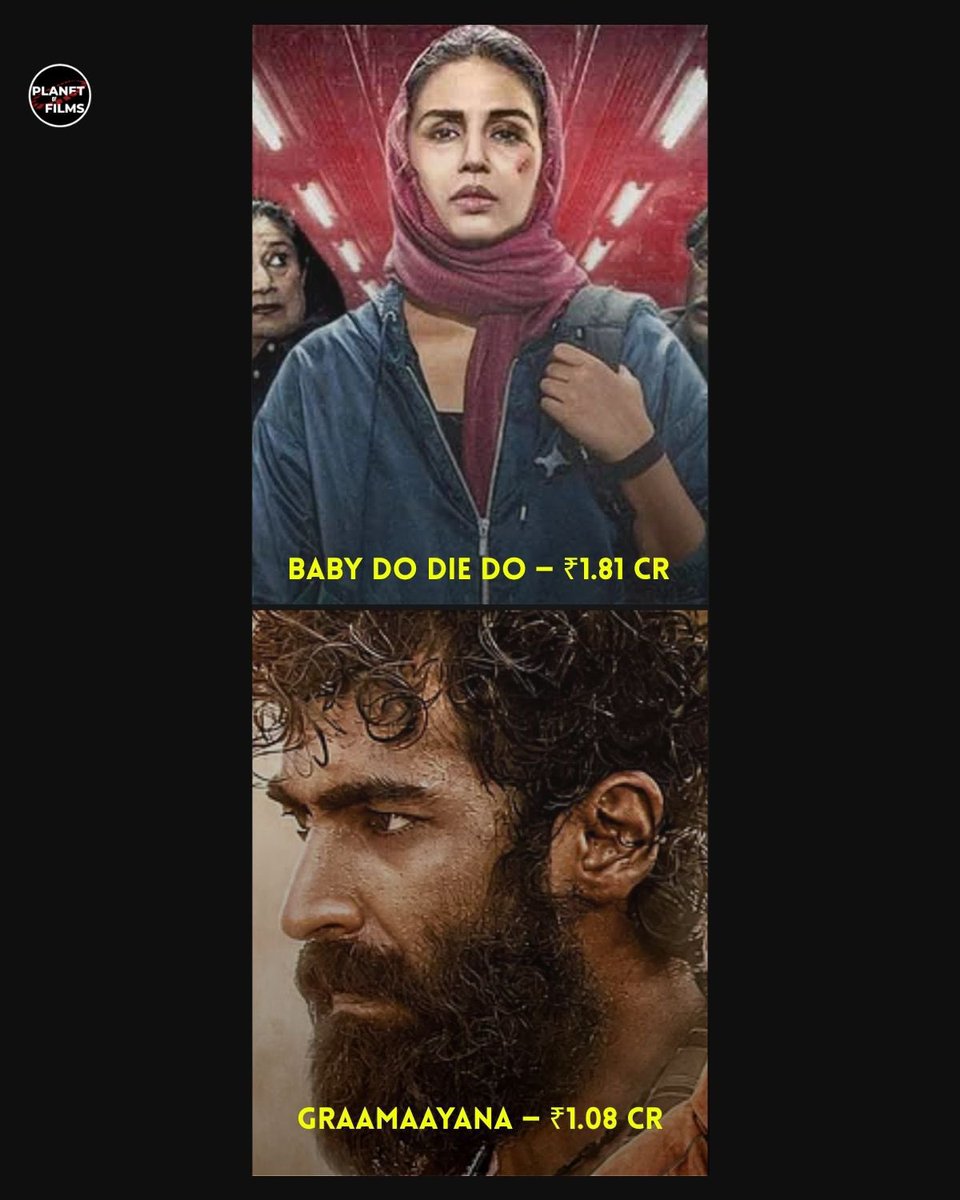 planetoffilms's tweet photo. #BabyDoDieDo #Graamaayana #IndianBoxOffice #BoxOffice #IndianCinema #MovieNews #WeekendBoxOffice #NowPlaying #PlanetOfFilms #CinemaReimagined https://t.co/osXBSlry4f