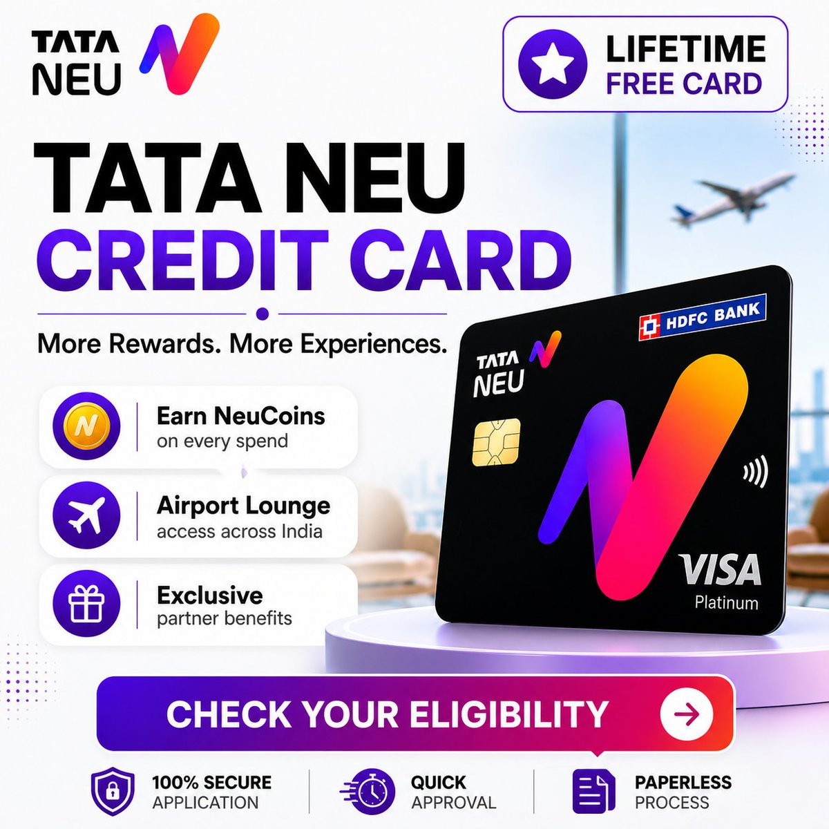 CardExpert_IN's tweet photo. Get Airport Lounge Access Free
Earn NeuCoins on every spend
Exclusive partner offers
Fast online application

Check your eligibility and apply online today.