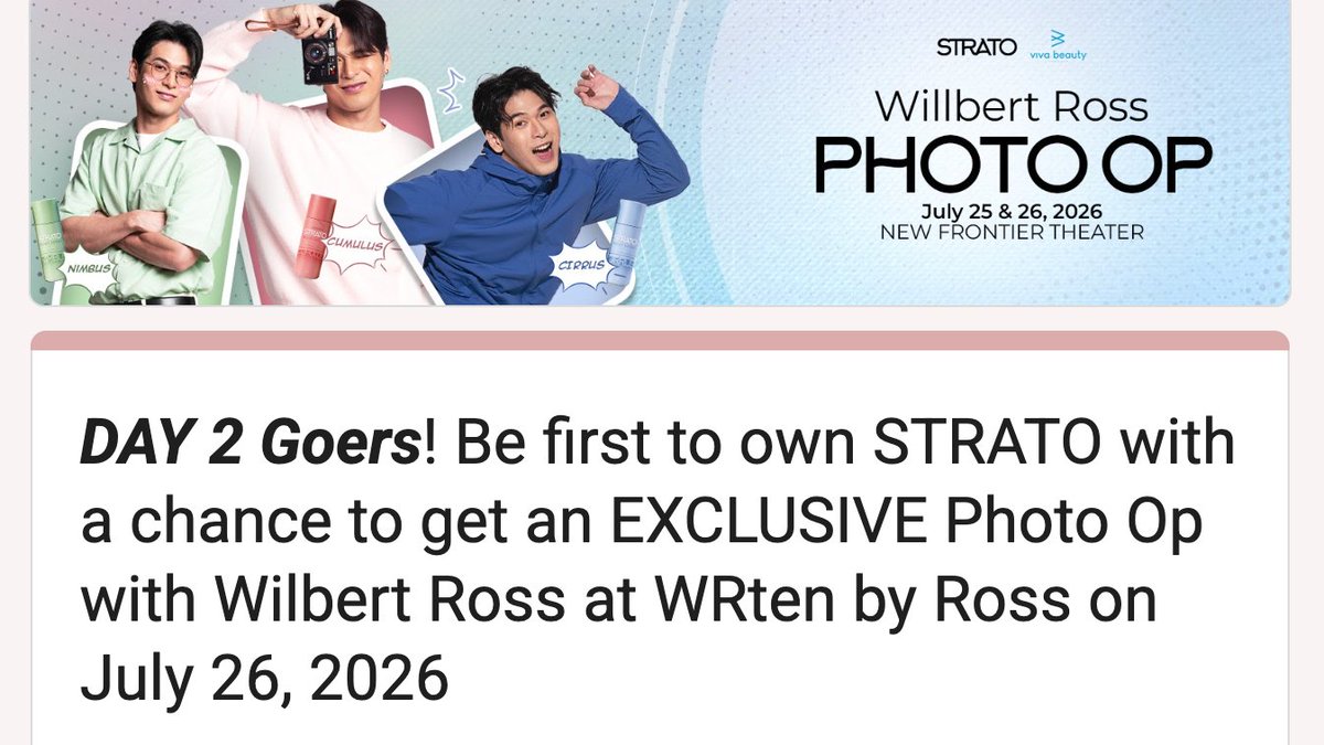 wilbertrosss's tweet photo. last na talaga to promise... @itswilbertross 

WILBERT STRATO VIVA BEAUTY 
WILBERT STRATO VIVA BEAUTY https://t.co/V5BnsluHoe