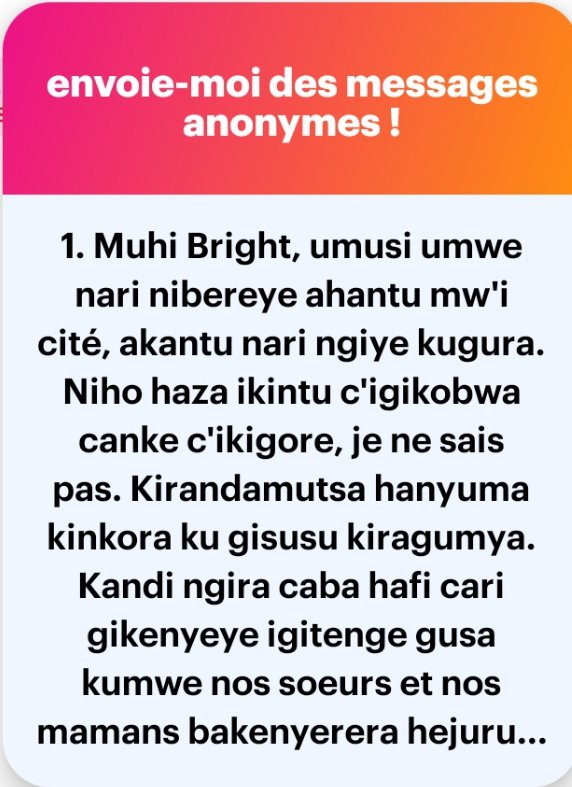 Sir_Umuhirwaa2's tweet photo. " murabiyaga neza nta forcing ijamwo, kandi ngo n'uworya imbwa yorya inzungu..." 

#Abatwip https://t.co/meu1W9pJ72