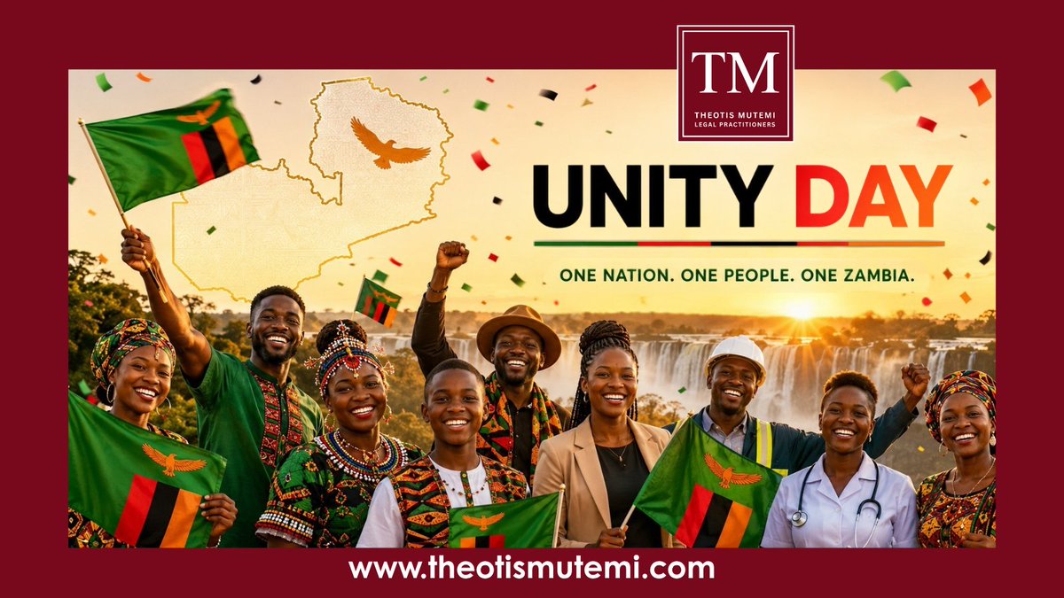 TheotisMutemi's tweet photo. Happy Unity Day, Zambia! Today we celebrate our shared strength, culture, and progress. United we build a fairer, stronger nation. 

#UnityDayZambia #Zambia #TogetherWeRise #TMLP https://t.co/j3zug5N68g