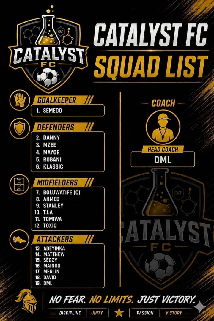 klassicay2025's tweet photo. To every team in CSL 4.0—consider this your notice.
Catalyst FC is ready.
We've named our squad, and now we're coming for every point.
See you on the pitch.
#NoFearNoLimits #CatalystFC #CSL4.0
@CatalystFC_XI @COLPHYS https://t.co/UnnJTwtv6O
