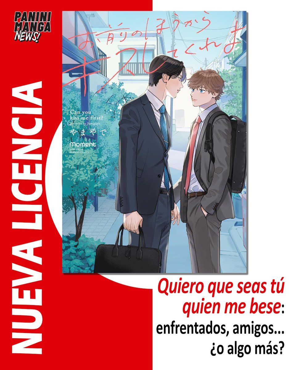 MangaPaniniEsp's tweet photo. 👔¡NUEVA LICENCIA!
QUIERO QUE SEAS TÚ QUIEN ME BESE, un BL costumbrista entre salarymen que parecen incompatibles, son realmente buenos amigos y... ¿quizás algo más?

+info: https://t.co/UTkcFhYs4g

#PaniniManga #BL @yamayade_yade https://t.co/YfyWohJ5E1