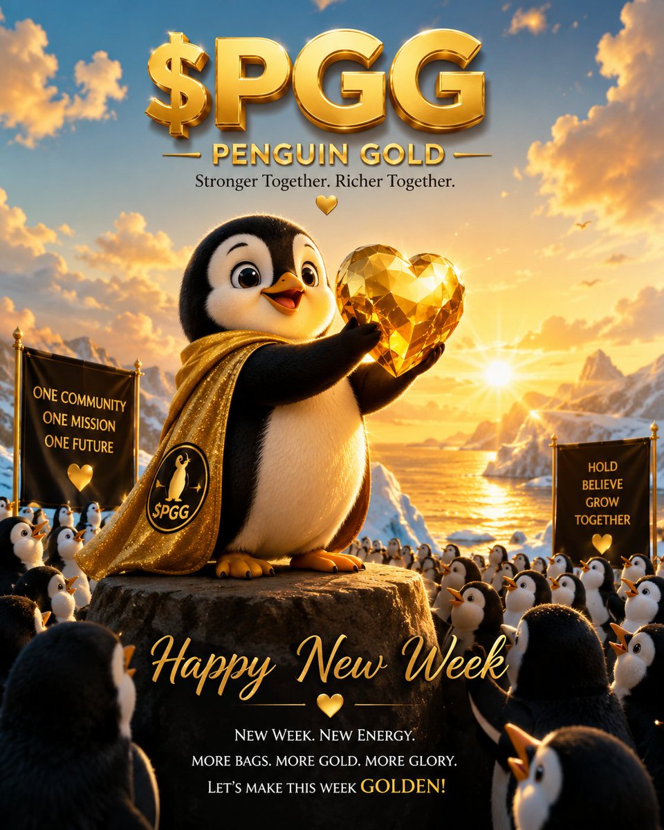 penguingoldbsc's tweet photo. New week. New energy. 🐧💛

Every new week is another opportunity to accumulate, build, and strengthen the flock.

Stay active. Stay bullish. Keep stacking.

The ones who stay consistent are the ones who celebrate later.

Let's make this a golden week for $PGG. 💛

🐧 Together we grow. Together we win.

$PGG #PenguinGold $BSC #Crypto #Memecoin