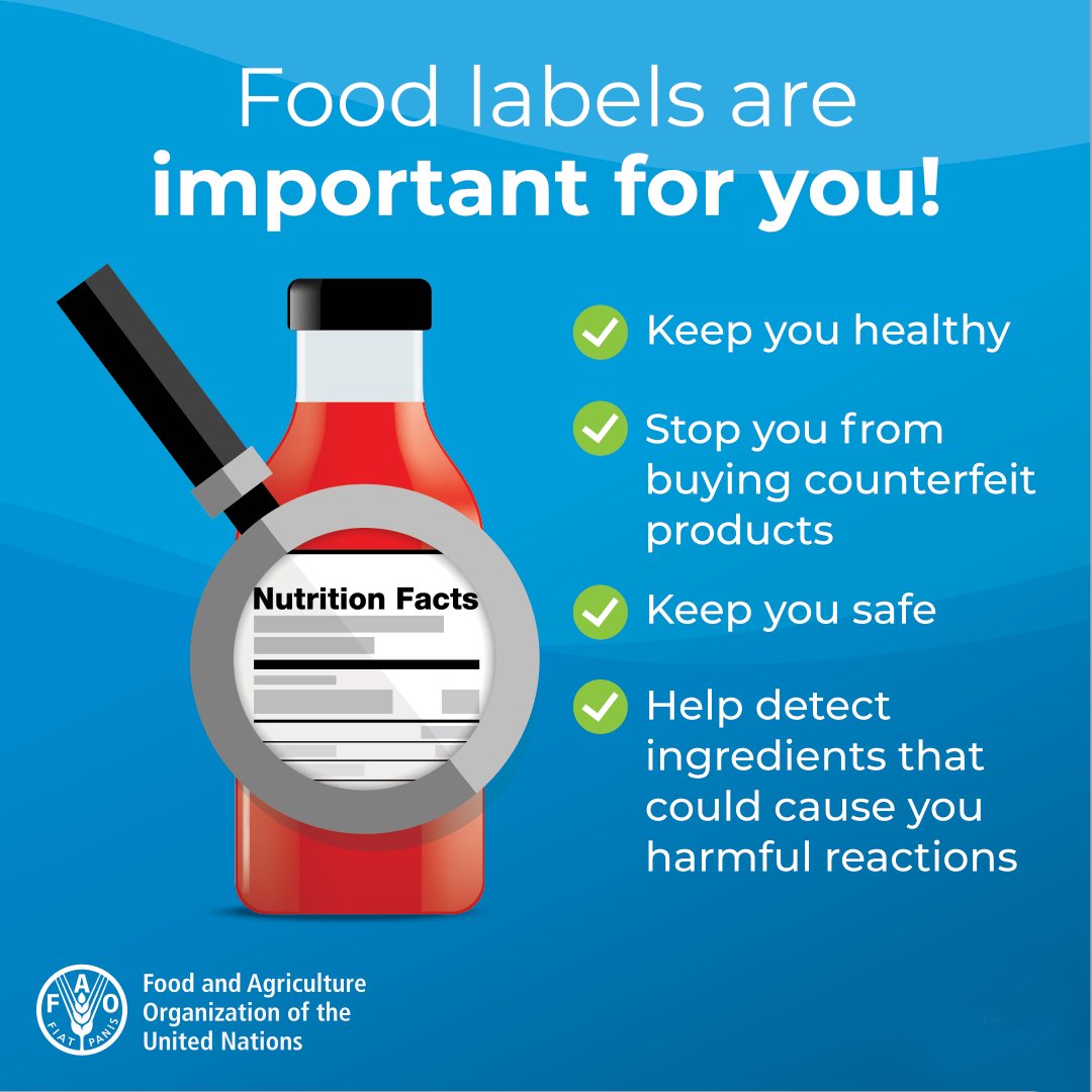 FAO's tweet photo. Why food labels are important 👇
#CodexCAC49 #FoodSafety https://t.co/cRS7LiJddB