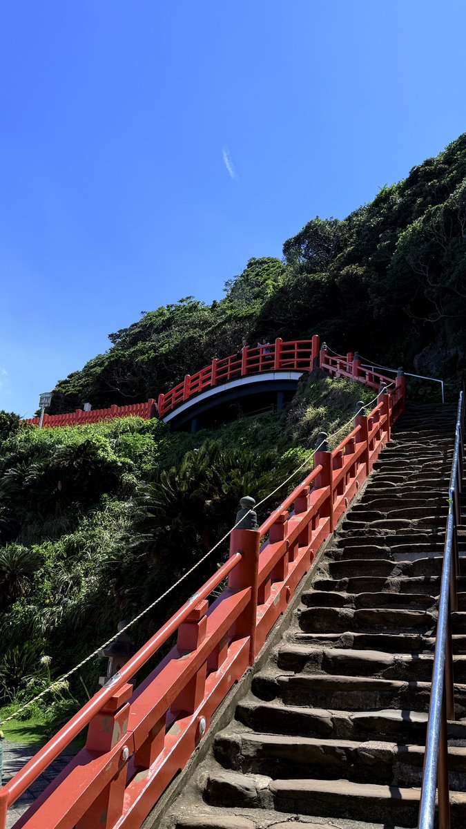 Chisatona's tweet photo. 鵜戸神宮⛩️太平洋に面した断崖絶壁の洞窟の中に本殿があり、崖の階段を下る秘境でした✨ https://t.co/2UnaVMvQxI