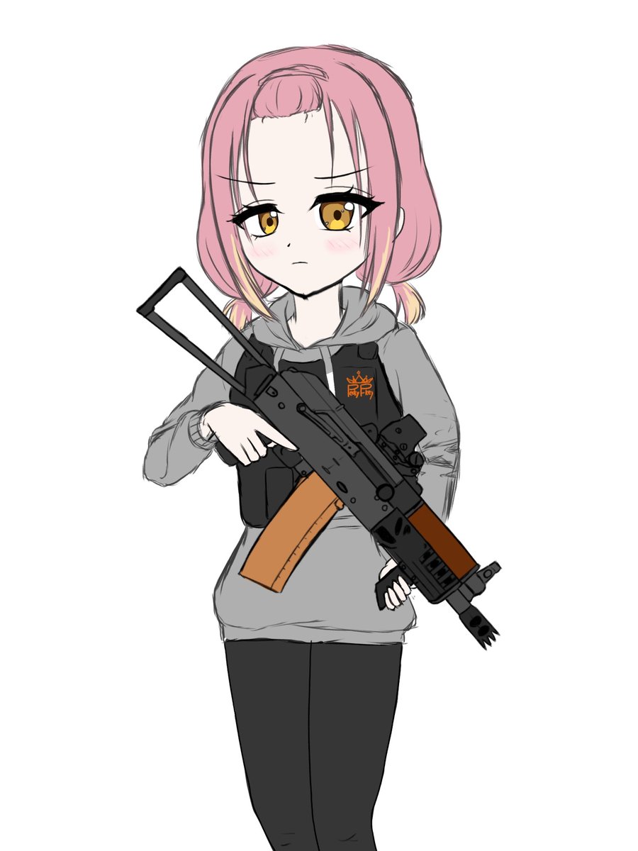 新刊の表紙絵でしのぶちゃんが持ってる銃、結局MCXで描きましたが