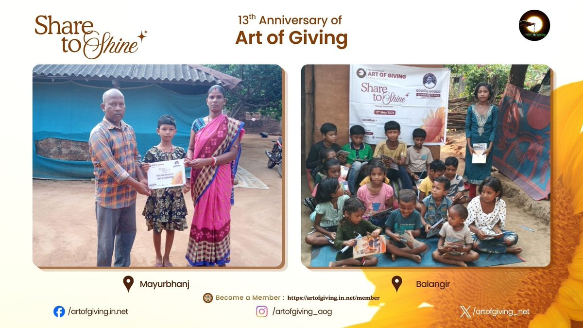artofgiving_net's tweet photo. At Mayurbhanj, Balangir, Khordha, Jharsuguda, Cuttack, and Keonjhar, Ms. Subhadra Sing, Ms. Rebati Bariha, Ms. Pungi Hansdah, Ms. Rita Bariha, Ms. Swagatika Bhoi, Ms. Gayatri Ho, Ms. Sailasita Naik, Mr. Jasobanta Majhi, Ms. Bhumisuta Kalsai, Mr. Srikanta Mishra, https://t.co/9DC5zp9uYV