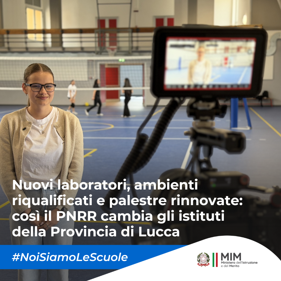 MIsocialTW's tweet photo. #NoiSiamoLeScuole, il video racconto questa settimana è dedicato a tre interventi realizzati dalla Provincia di Lucca, esempi di una scuola che investe in innovazione, sostenibilità, sicurezza e qualità degli ambienti di apprendimento grazie al #PNRR.
 ▶️ https://t.co/Sj1Y9VJ4tI https://t.co/8I3M4ZbFmk