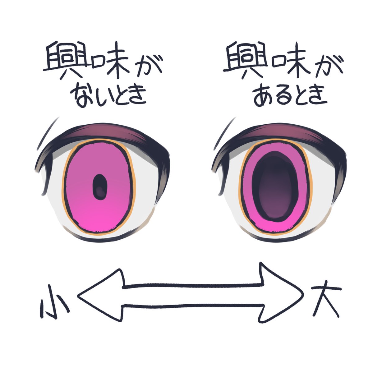 oodjg25's tweet photo. 私的お絵描きメモ

瞳孔はこうだったらいいな〜 https://t.co/ypBNNMeWzs