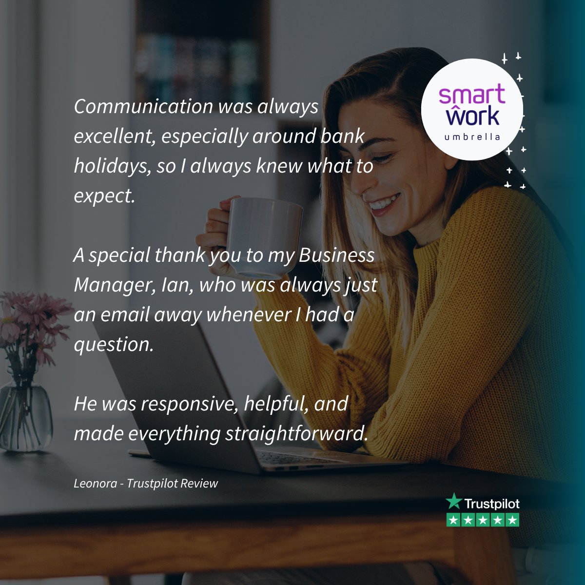 SmartWorkUK's tweet photo. Every SmartWork contractor gets a designated business manager.
One person.
Real support.
Not a ticket queue.
#SmartWork #Umbrellacompany #Contracting https://t.co/381IpOJnQh