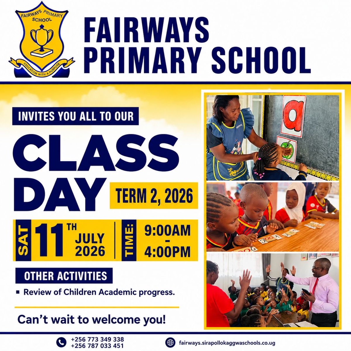FairwaysKireka's tweet photo. Join us for a day of connection,celebration and share success as we welcome you to experience your child’s learning journey firsthand https://t.co/xeqEtlCJng