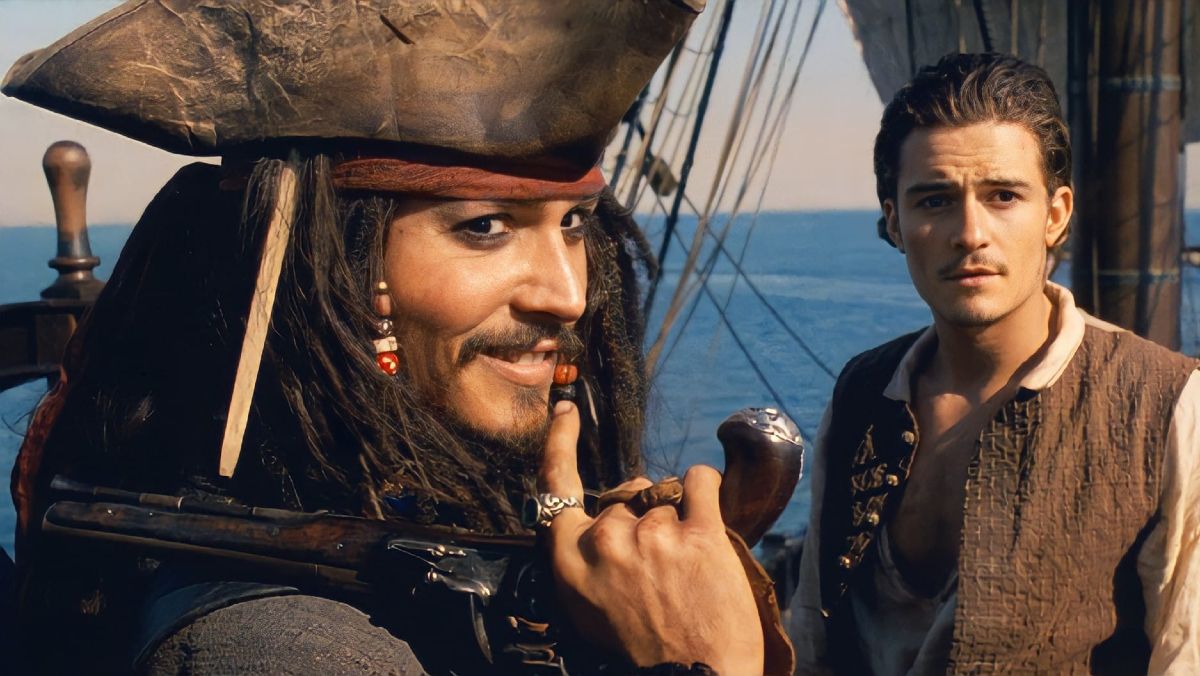DisneyReact's tweet photo. 🎂 Hoy se cumplen 23 años del estreno de 'Piratas del Caribe: La maldición de la Perla Negra'

Lo tenía todo en contra, ni los directivos de Disney confiaban en ella, pero como el propio Capitán Jack Sparrow desafío viento y marea y se convirtió en leyenda 🏴‍☠️ https://t.co/mwYBM4hqJT