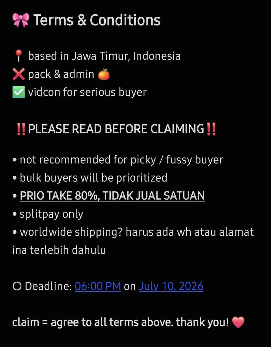 narachi_22's tweet photo. WTS TAKE ALL ONLY
(last setor: 10 Juli)

🏠 dom Jatim
❤️ good condition
‼️ read TnC first ‼️
💌 mention after dm

#wts want to sell aab pc official seventeen https://t.co/aK53bUS5qM