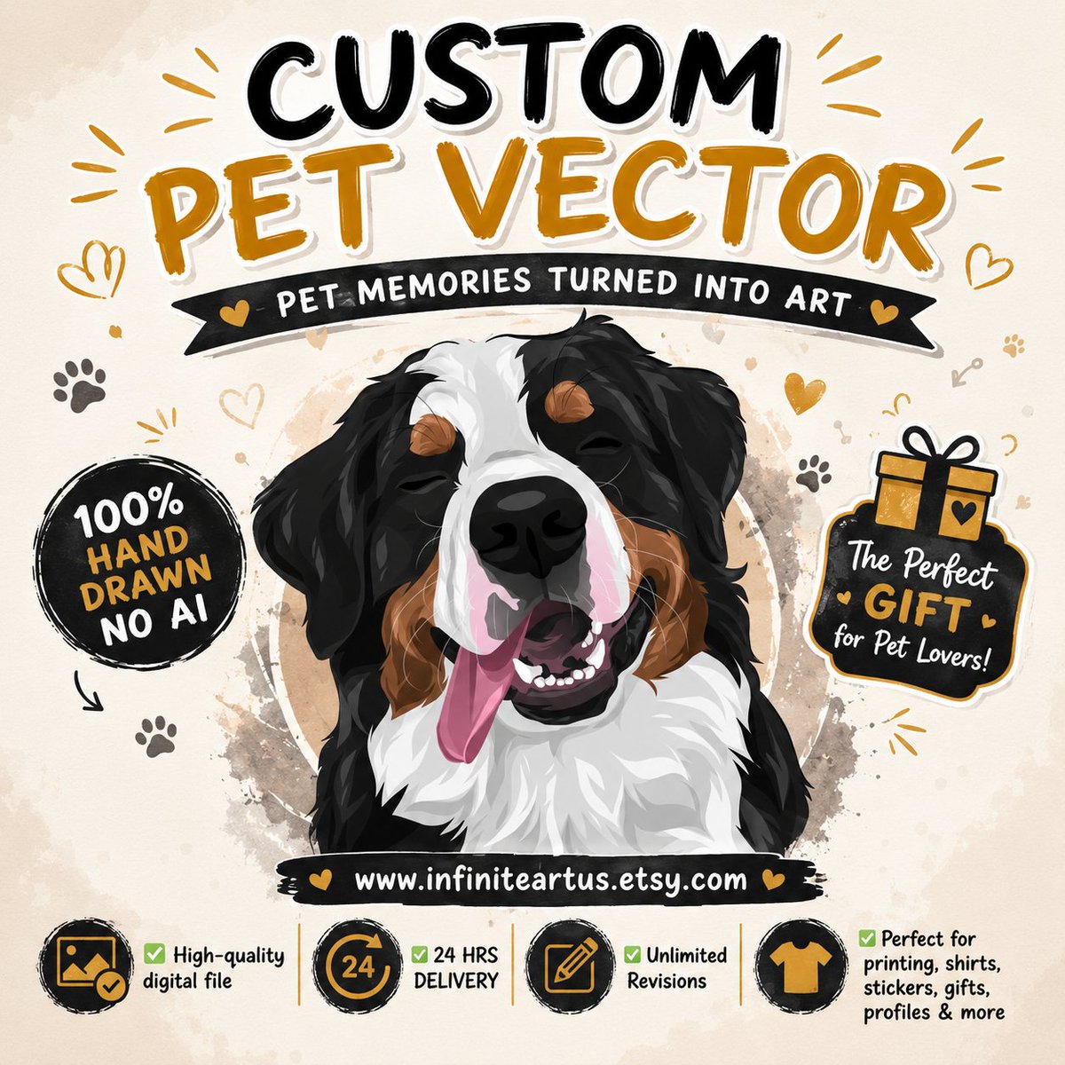 vectoristapinoy's tweet photo. 🐾 Turn Your Pet Into Timeless Vector Art | 100% Hand-Drawn Custom Pet Portraits 🎨✨
https://t.co/qDRNo7rwyA
#EtsyFinds #EtsySeller #CustomPetPortrait #PetPortrait #PersonalizedGift #PetGift #HandDrawn #SupportSmallBusiness #ShopSmall #PetArt https://t.co/XyKvHb90jd