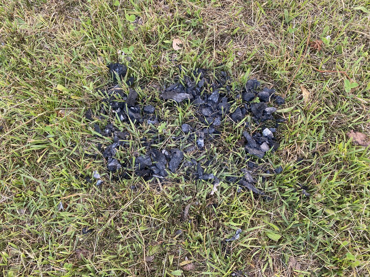 manypaddy's tweet photo. 昨夜のグループ
ゴミも炭もそのまま帰ったみたい

場所は野木和公園の奥の駐車場付近

黒の車が2台で4人前後いたのは見た

テントも張っているのも見ている

バレるのも時間の問題だよ〜 https://t.co/lUclJbOIMX