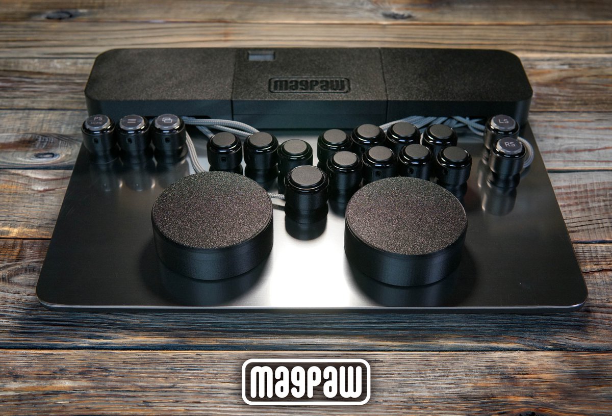 goyarrider's tweet photo. 自作レバーレスコントローラー【MagpaW】（マグパウ）Yahoo!フリマで数量限定販売中！！
ネオジム磁石内蔵ボタンとステンレスベースで全ボタンフリーレイアウト！！ https://t.co/jdGTVRmPiO