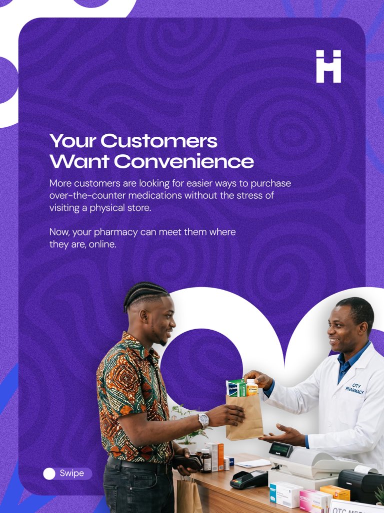 Hhago_'s tweet photo. Your pharmacy already serves your community. Now it’s time to serve them wherever they are. 💜

With HAGO, you can bring your pharmacy online, make over-the-counter medications more accessible, and give your customers a faster, more convenient way to shop.

Create your digital storefront, reach more customers, and grow your business, all from one platform.

Ready to take the next step?

📲 Download the HAGO app or visit https://t.co/VypIoaCXda to get started.

#HagoAfrica #Pharmacy