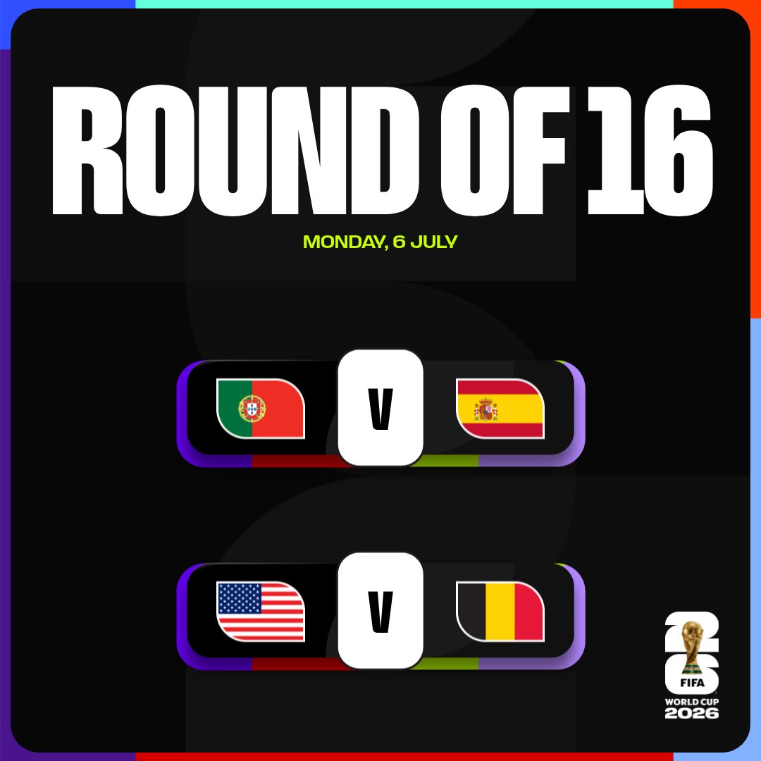FIFAWorldCup's tweet photo. Playing for a place in the Quarter-final 💥

#FIFAWorldCup