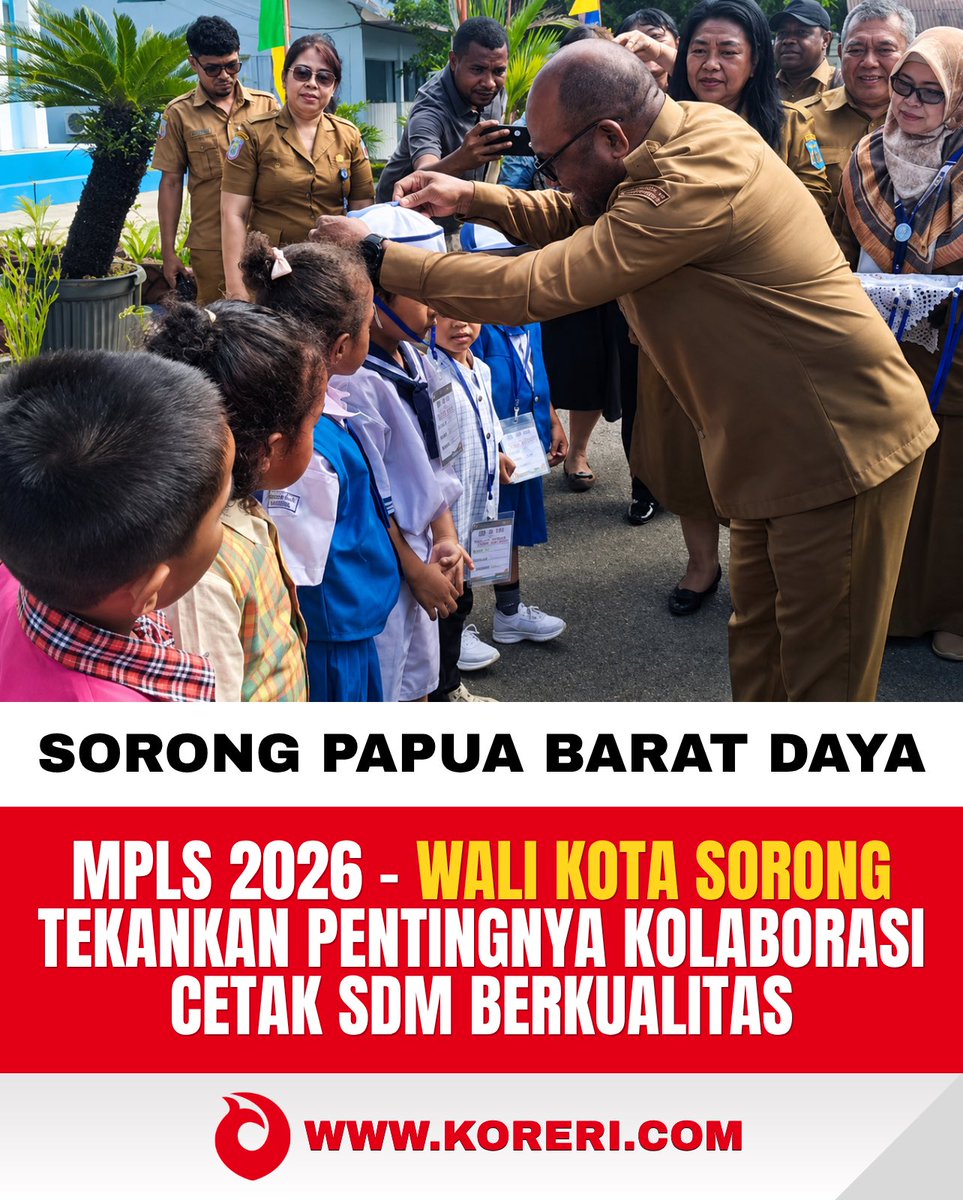 Korericom's tweet photo. MPLS 2026: Wali Kota Sorong Tekankan Pentingnya Kolaborasi Cetak SDM Berkualitas

#korericom #viral #fyp #pendidikan #generasicerdas 

https://t.co/10nbHHHlx8 https://t.co/d4c4CgXpNr