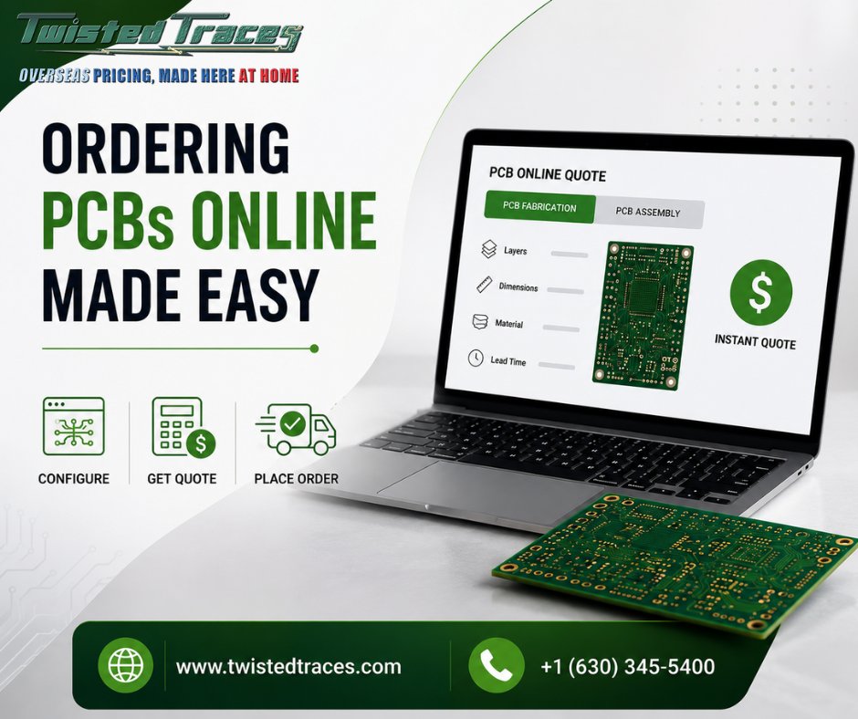 twistedtraces's tweet photo. Ordering PCBs Online Made Easy
Online PCB calculators simplify fabrication and assembly quotes by allowing users to configure board specifications, materials, lead times, and assembly requirements before placing an order.
Read more: https://t.co/a0bNpyjUI0
#PCBAssembly #PCBQuote https://t.co/Zm9QbFR8P2