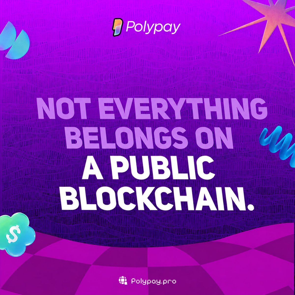poly_pay's tweet photo. We didn't build PolyPay for anonymity.

We built it so businesses can keep what should stay private, private. https://t.co/3AUzP0QFX2