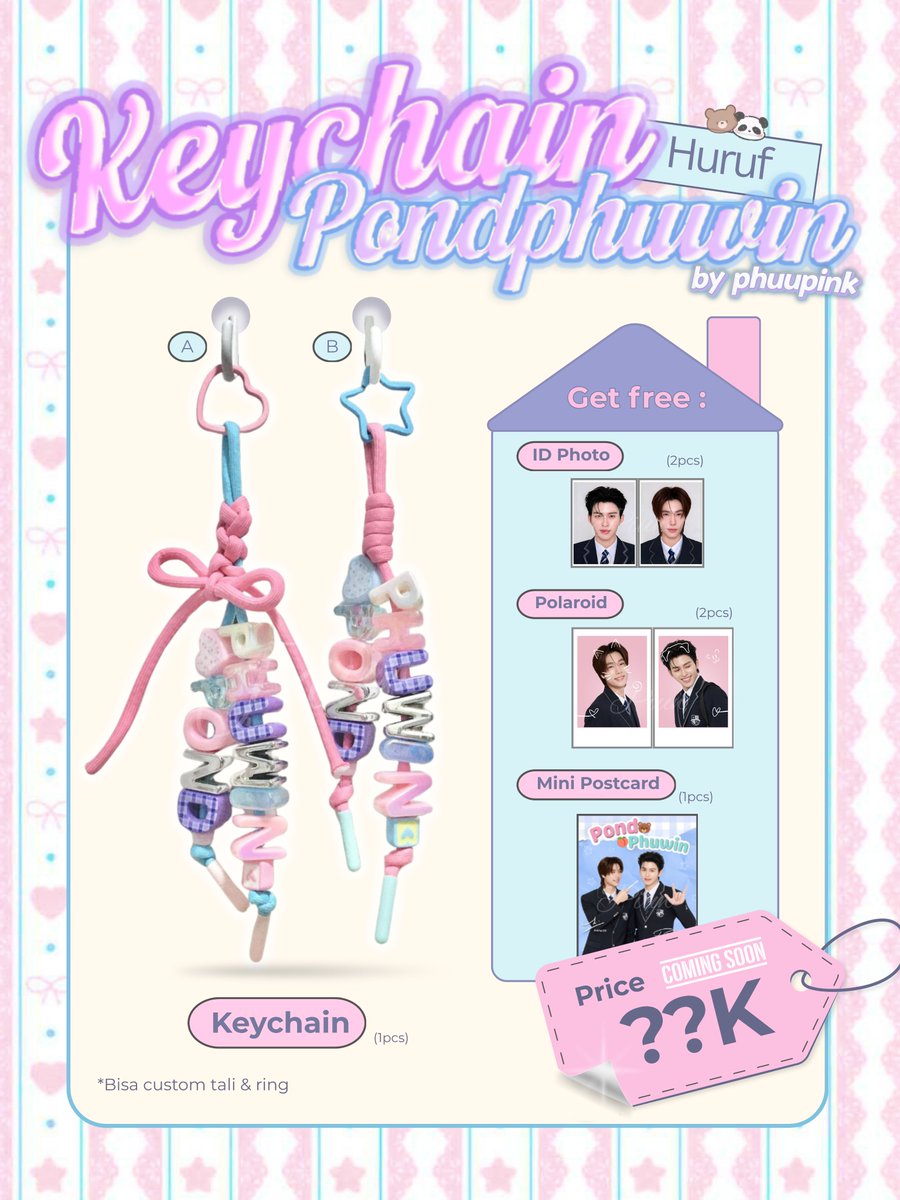 phuupink's tweet photo. 𐙚 #wts — interest check 𐙚

aku iseng bikin diy keychain huruf pondphuwin kayak gini, ada yang tertarik ngga ya kalo aku open PO? (˶˃ ᵕ ˂˶)💗 

[rt &amp; like are very appreciated]⋆˚࿔ https://t.co/YrpATjBkLf
