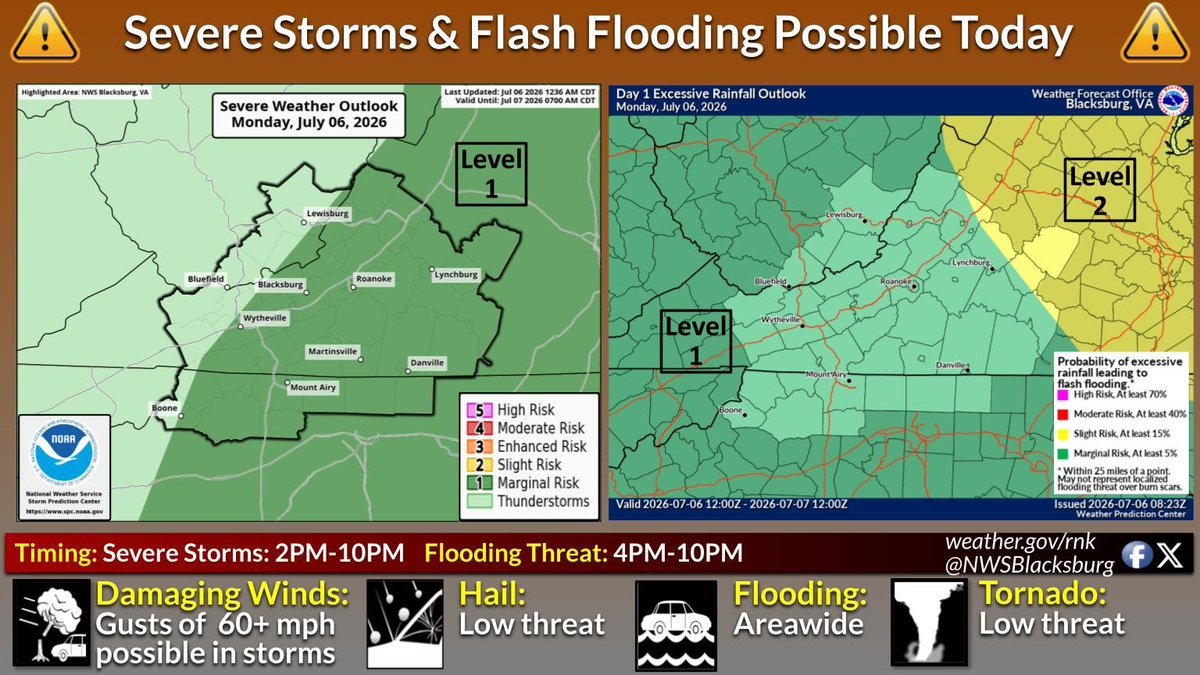 Another round of storms will develop this afternoon and evening