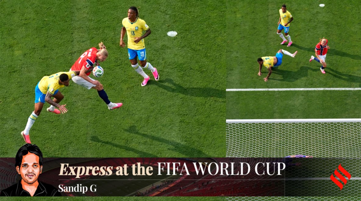 EdgeTooEarly's tweet photo. Brazil just had their earliest World Cup exit since 1990. A Norwegian with an ice-cold stare sent them home. 🥶

Erling Haaland. Two goals. 71st minute. 79th minute. Brazil 1-2 Norway. Five-time champions. Out. In the Round of 16. Against a country that had never — never — reached a World Cup quarter-final before this tournament.

Haaland didn't celebrate. He stood there. Arms crossed. Blank face. While Brazil's players collapsed on the pitch. The celebration went viral for what it didn't do. No screaming. No sliding. No shirt off. Just a man who expected to win. 😐

Here's the thing that gets me. Brazil had 62% possession. More shots. More corners. More of everything except goals. Haaland touched the ball maybe fifteen times all game. Two of them ended up in the net. Efficiency isn't pretty. Efficiency is cold. And Haaland is the coldest player at this World Cup.

He's now tied with Messi and Mbappé at 7 goals. Messi is 39. Mbappé is 25. Haaland is 22. The Golden Boot race is three generations fighting for the same trophy. The old king. The prince. And the terminator. 🎯

Norway vs England next. Haaland vs Bellingham. The two best players in the world right now. One of them is going home. The other is one step closer to a World Cup that Norway had no business being in — until Haaland decided they did.

Is Haaland the best player in the world right now? Drop it. 🍿
#WorldCup2026