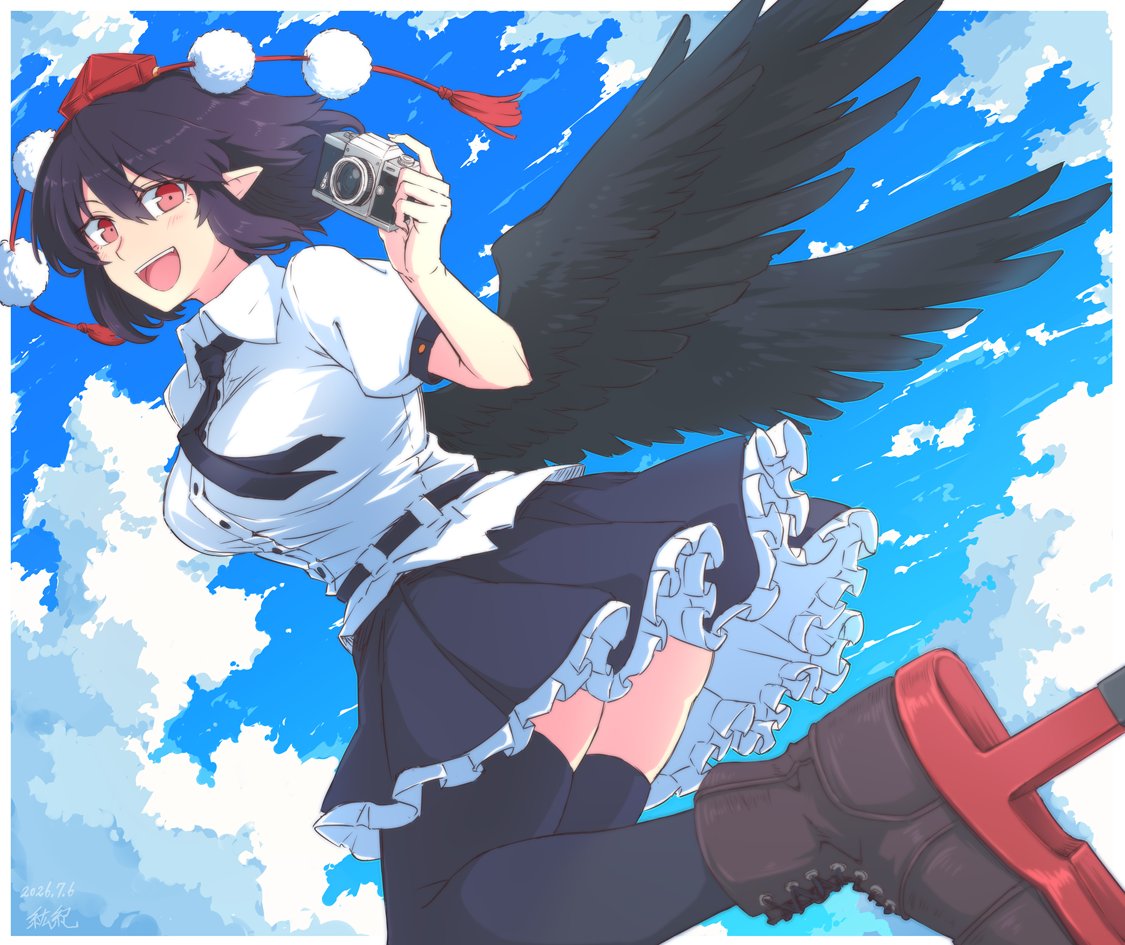 whitesesame's tweet photo. 文月ですね
#射命丸文
#東方Project https://t.co/6xmfC5Rmxn
