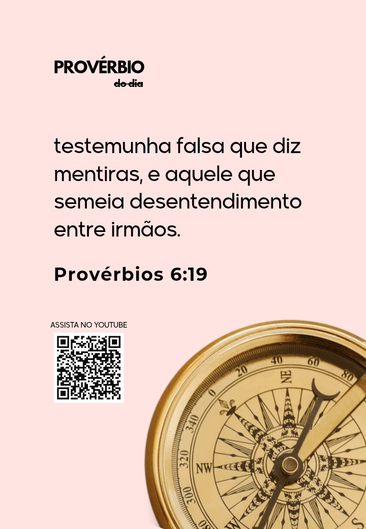 rededevocional's tweet photo. 💡 Provérbio do Dia

💭 Espalhar CONFLITOS pode?

📖 Testemunha falsa que diz mentiras, e aquele que semeia desentendimento entre irmãos. Provérbios 6:19 👇🏻

https://t.co/Sf0chqmFNv

📲  Envie este devocional

#devocionaldiária #devocional #proverbiododia #estudobiblico #bomdía https://t.co/lCdDiEvMcL