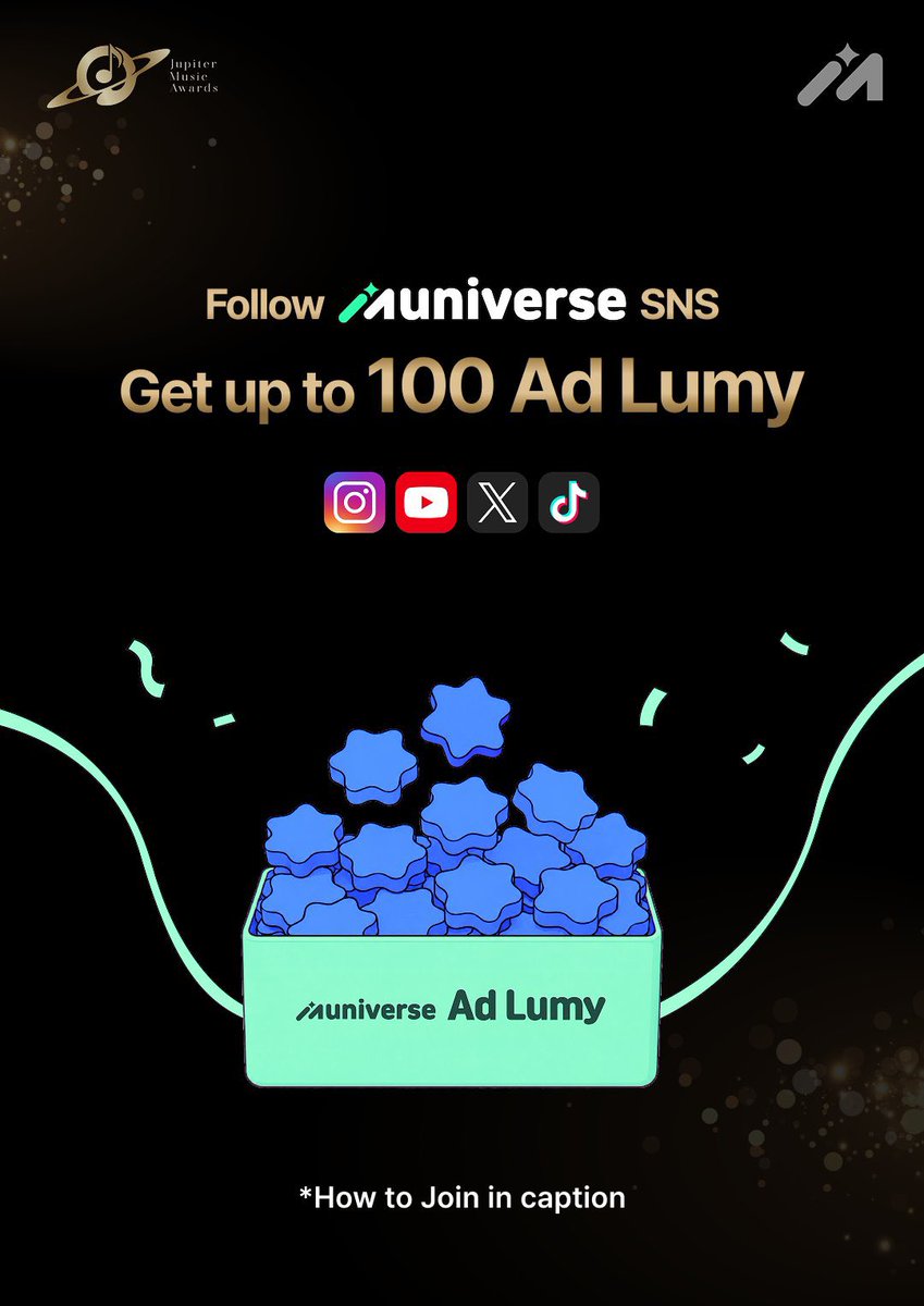 ilovjakez's tweet photo. engene, udah pada tau belum? di muniverse lagi ada event yang lumayan banget buat nambah tabungan votes cb #ENHYPEN 

✴︎ event x2 | 6–13 juli
setiap nonton 1 iklan, sekarang dapet 10 ad lumys. jadi kalau full, tiap akun bisa dapet total 200 ad lumys

✴︎ event follow sns | 1–31 juli
ada 4 akun resmi muniverse yang bisa difollow (instagram, youtube, x dan tiktok) setiap add proof follow 1 akun, bakal dapet 25 ad lumys. jadi kalo follow keempatnya, total bisa dapet 100 ad lumys

cara ikutnya aku sambung di tweet bawah ya. kebetulan aku udah coba sendiri dan ad lumys nya beneran masuk