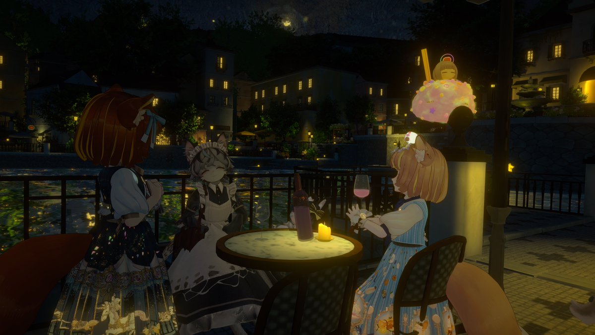 candle_vr's tweet photo. 遅ればせながら、7月の #VR深夜のお茶会 のお写真です
素敵な夜景で紅茶スコーンをいただきました https://t.co/rbxHt8sk59