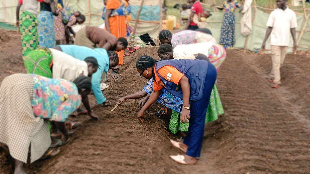 hard_uganda's tweet photo. Updates
Our #GreenHarvest project participants were taken through Nursery bed preparation and seeds planting   in #Rhino Camp Refugee Settlement. Reaching out to 60 participants in demo site one. Thanks to @WeAreCohere_Org and @IKEA for the fundings to improve lives of refugees https://t.co/6elZYf6rQ7