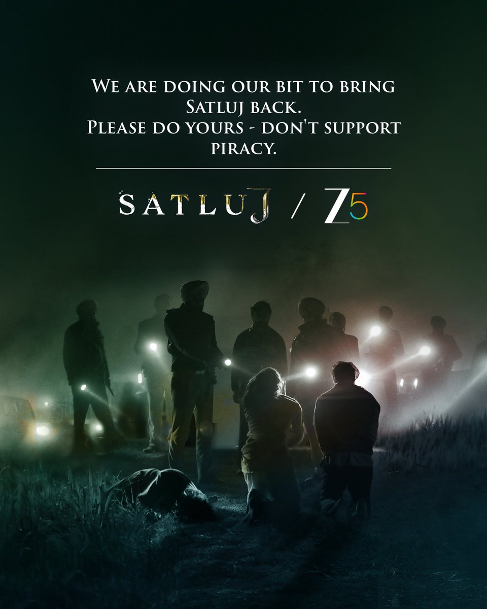 ZEE5India's tweet photo. We are hopeful and doing everything we can. Please do not support piracy. We remain committed to exploring every possible avenue to bring Satluj back to you. 🙏

#Satluj https://t.co/oHlxHMaa99