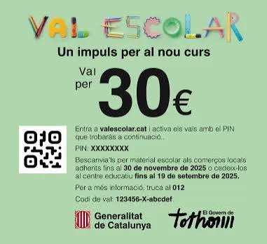 EducacioP's tweet photo. Si teniu fills a educació primària o secundària, ja he rebut el val, oi?
https://t.co/UX7oqJuyEk https://t.co/QG5Bup91g8