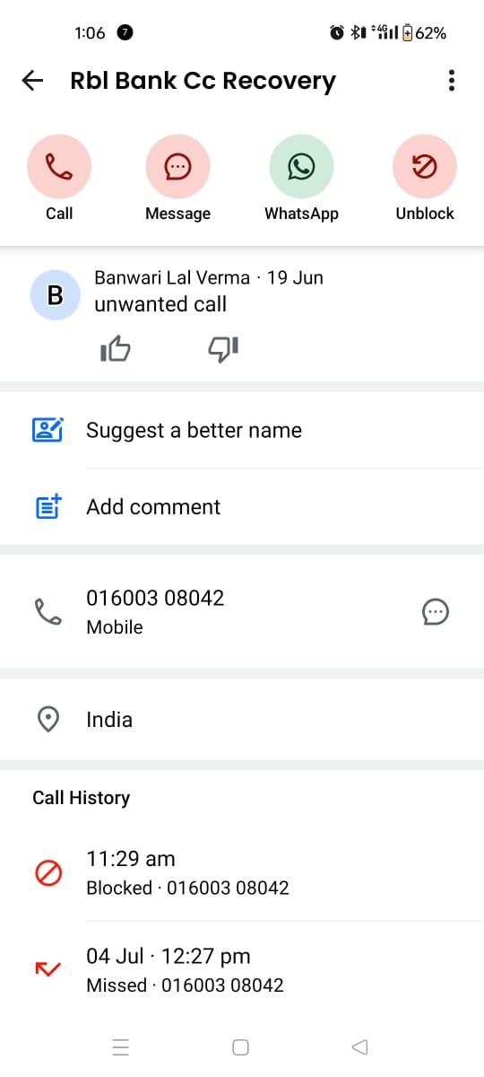 C61841Lisha's tweet photo. @rblbank why am I still receiving continuous recovery calls despite my requests? This is harassment. Kindly stop the calls immediately and ensure your agents follow recovery guidelines.@RBI @RBIsays 

#RecoveryHarassment #StopHarassment https://t.co/mvGrdEkwO2