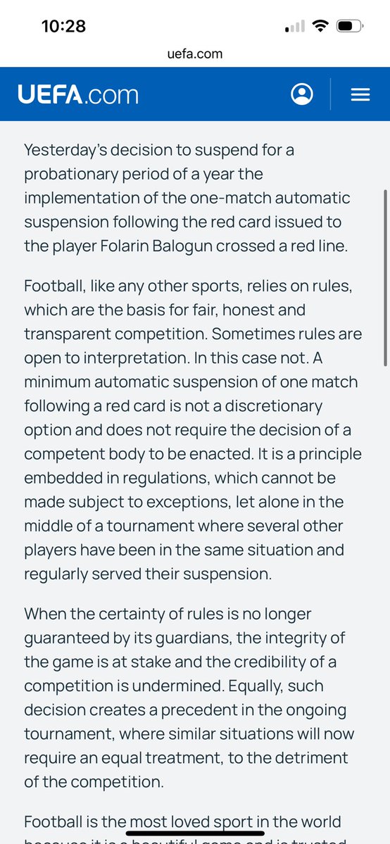 martynziegler's tweet photo. UEFA calls FIFA decision on Balogun suspension "unprecedented, incomprehensible and unjustifiable" https://t.co/pgJvvaKADX
