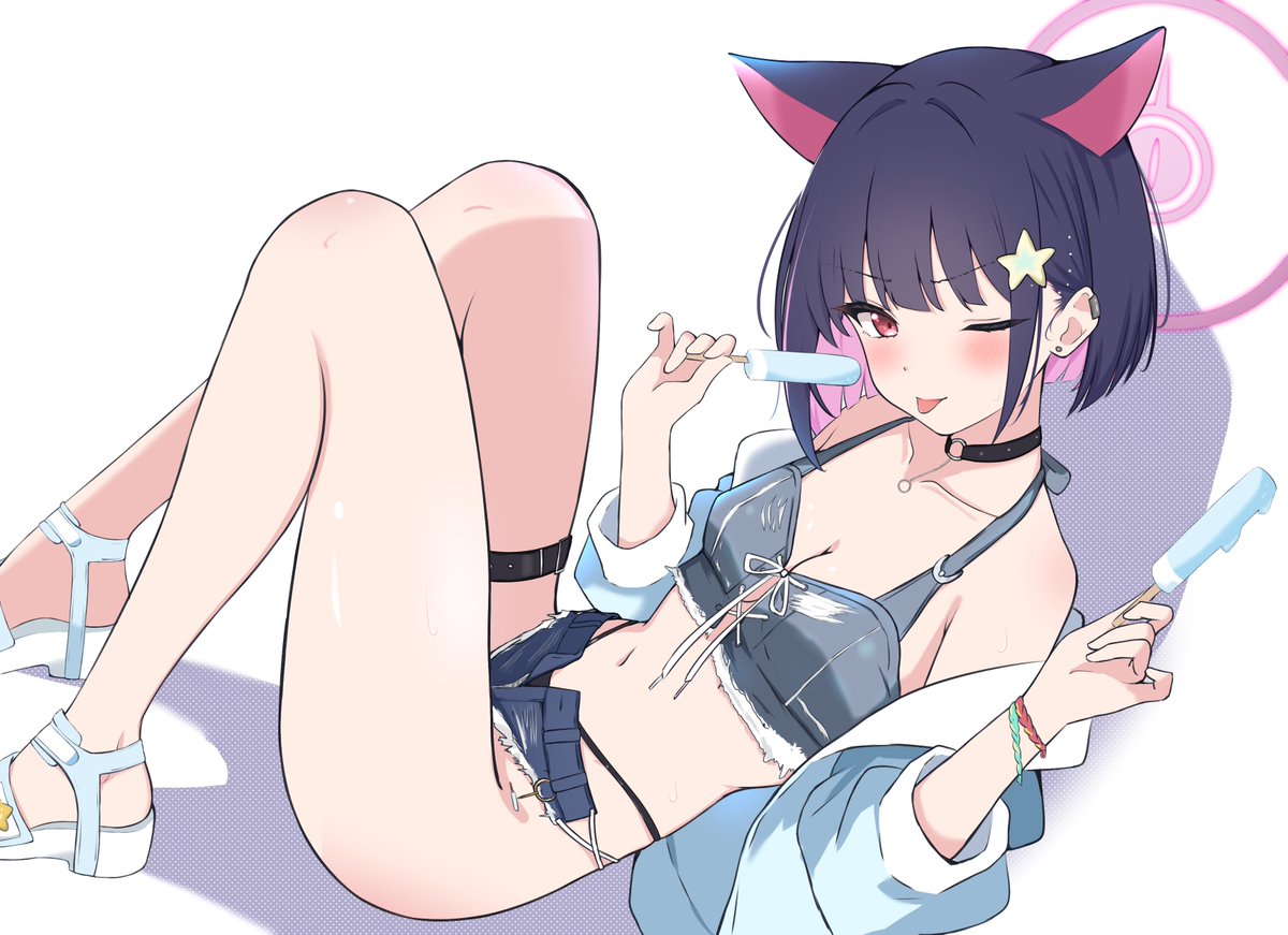kurumi_kororin's tweet photo. 水着カズサ〜✨️👙🐈‍⬛⸒⸒⸒⸒ https://t.co/Ai0mI3azNV